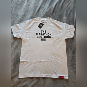 Marathon clothing white Large T-Shirt